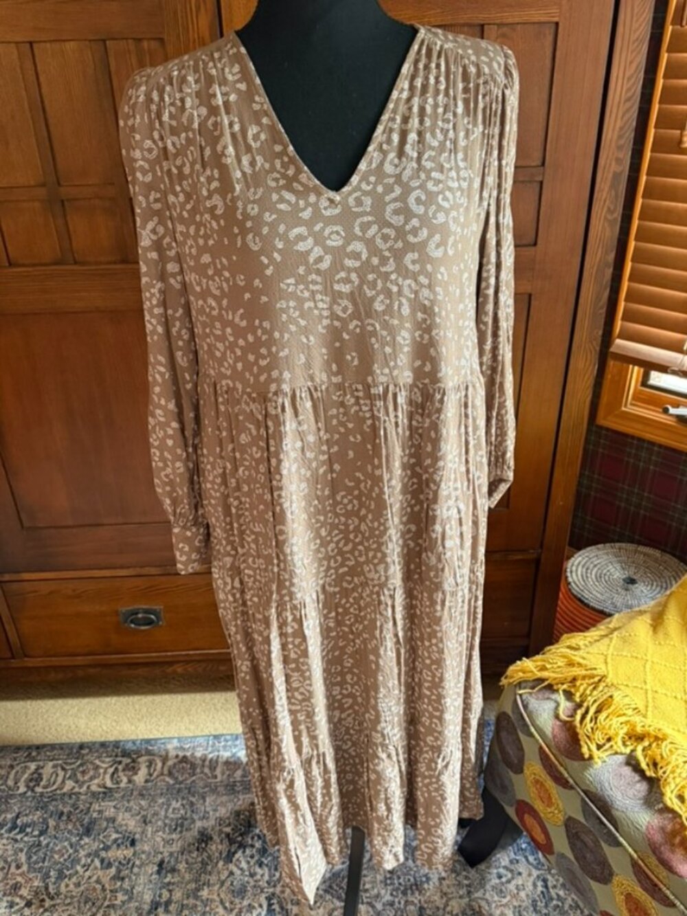 A New Day Long Sleeve Print Dress Size XS